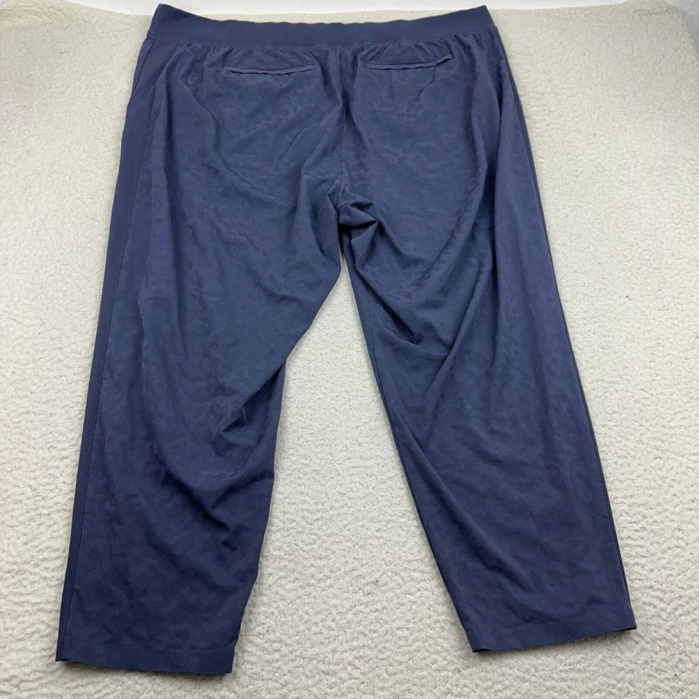 Athleta Brooklyn Textured Ankle Pants Women's 22 Animal Print Medieval Violet - Picture 6 of 15
